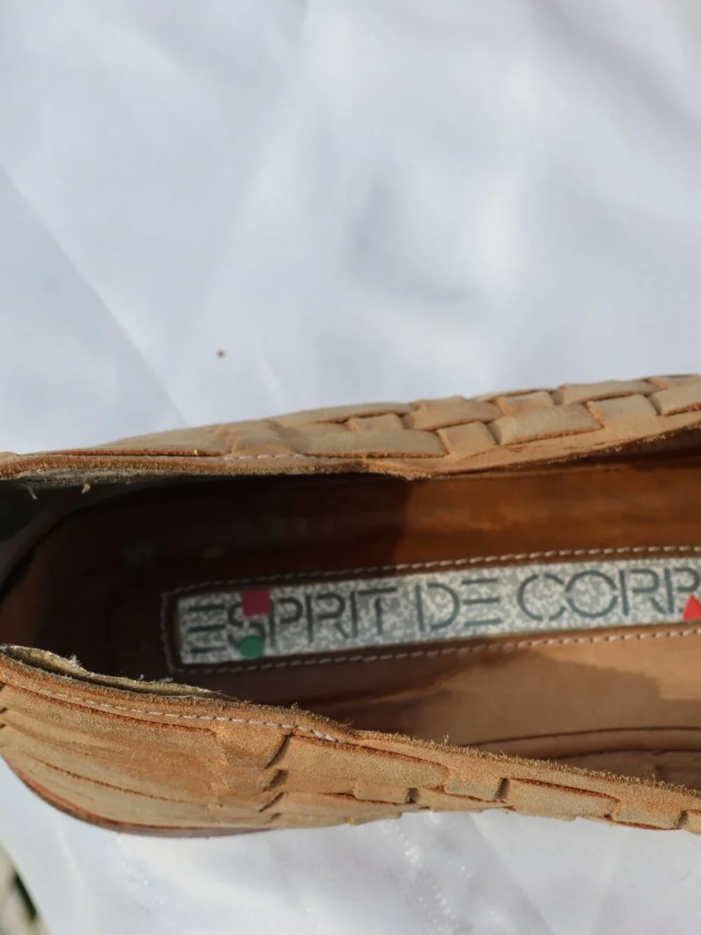 ESpirit De Corp Leather Slip-On Sandals